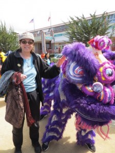 Liz and Chinese Lion